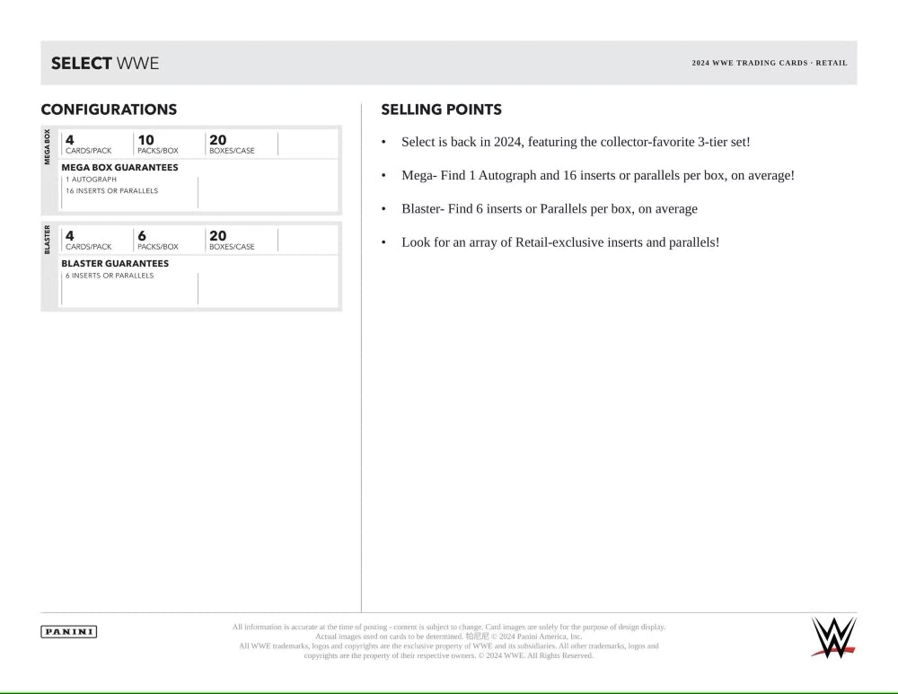 2024 Panini Select WWE Wrestling Blaster Box